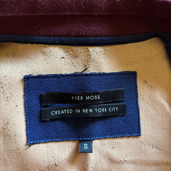 Pyer Moss Navy Varsity Jacket NYC Embroidered
Letterman Bomber Size Small - Picture 10 of 14